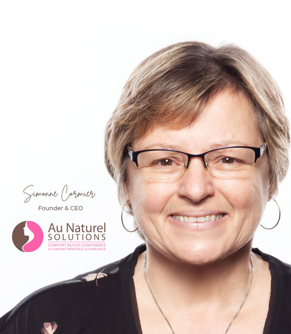 Au Solutions Naturel, Simonne Cormier, Founder, CEO, Women, cancer survivor, Comfort 'n' Confidence, breast prosthesis, made in Canada